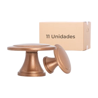 11 Puxadores Colonial Gaveta Porta Movel Rose Dourado Ouro
