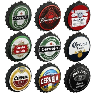 Tampa Decorativa Cerveja 27 Cm Area Gourmet Adega Churrasqueira Diversas Áreas