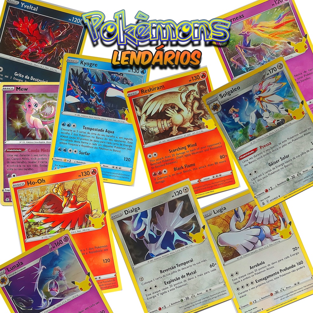 Cartas Pokemon Lendários avulsas Originais em Português - Escorrega o Preço