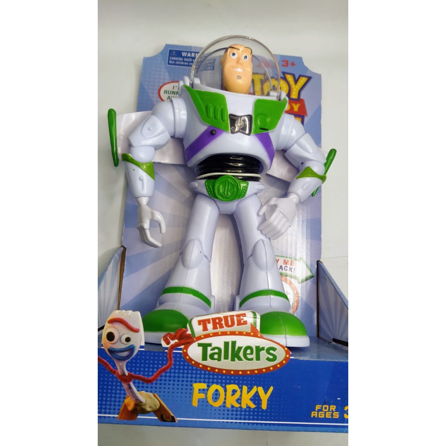 Boneco Buzz Lightyear 23 cm emite luz e som articulado