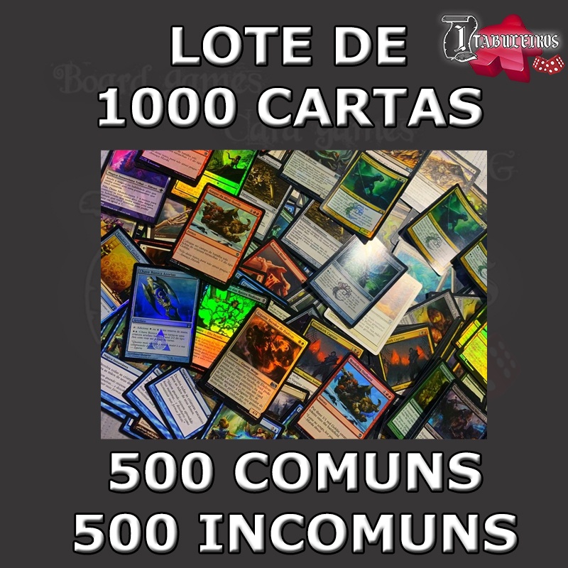 Lote de 1000 cartas de magic the gathering