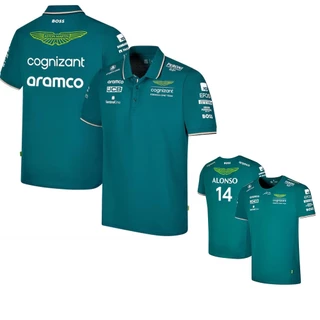 2023 2024 Aston Martin Cognizant F1 Team Camisa Pólo Fórmula Uma Roupa De Corrida