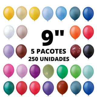 Bexiga Balão Tamanho 9 c/ 5 Pacotes