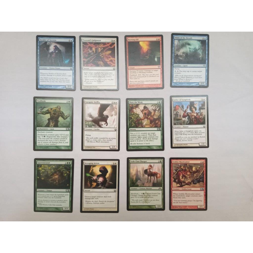 Lote De 12 Cartas Magic The Gathering - Leia A Descrição