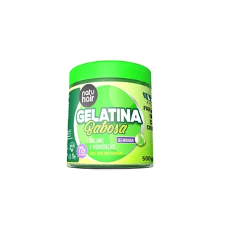 Gelatina Babosa Modeladora Super Definição NatuHair S.O.S 3 em 1 500G
