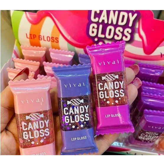 KIT Lip gloss 6 cores candy gloss vivai Shopee Brasil