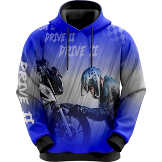 Blusa De Moletom Full Masculino Drive Motocicleta Moto Pronta Entrega