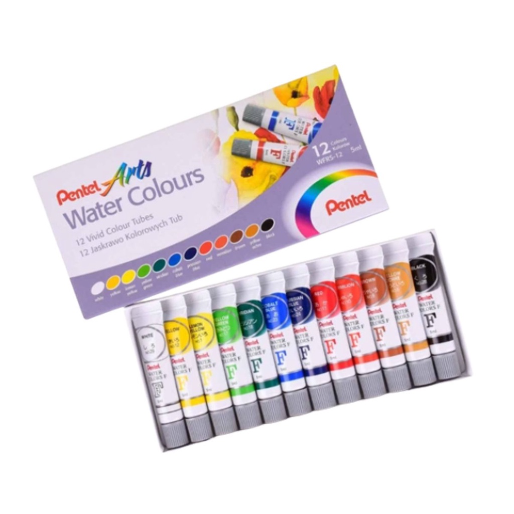 Aquarela 12 Cores Pentel Arts | Shopee Brasil