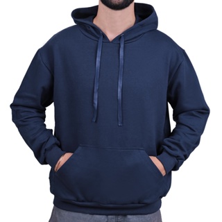 Moletom Masculino Feminino Bolso Canguru Sem Estampa Liso Cores Promoção