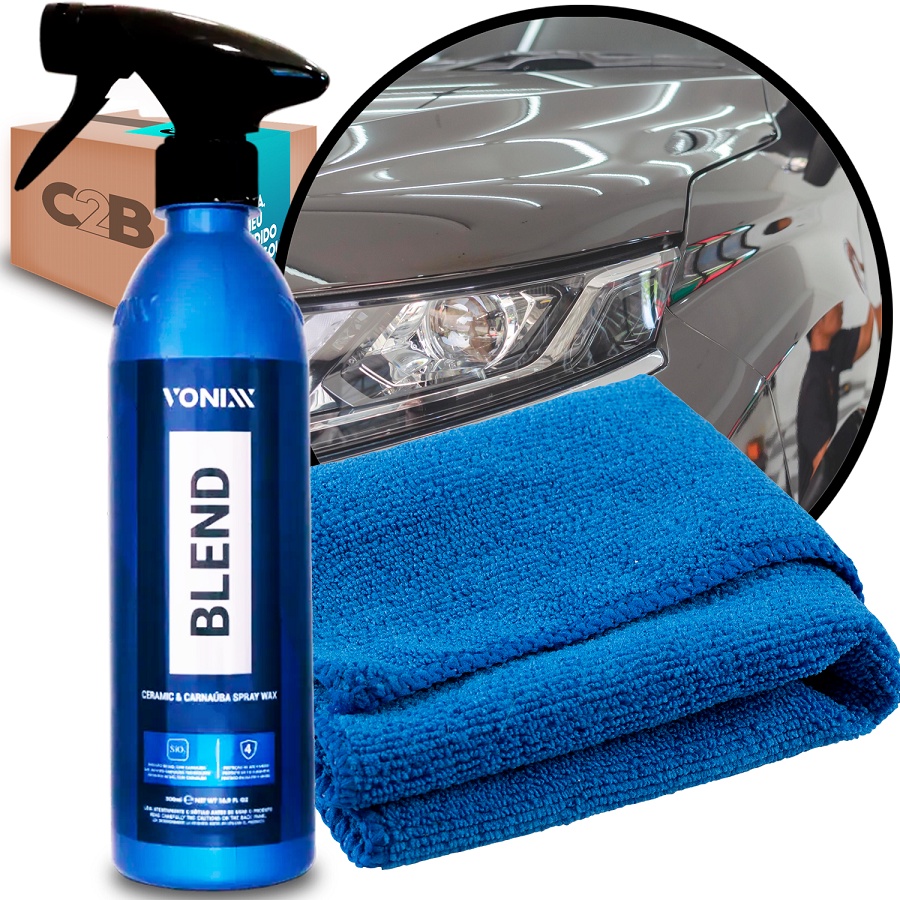 Cera Automotiva Vitrificadora Blend wax 500ml Carnaúba E Sílica Vonixx + Pnao Microfibra