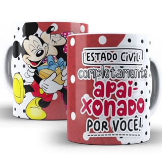 Caneca Personalizada Porcelana Mickey Completamente Apaixonado