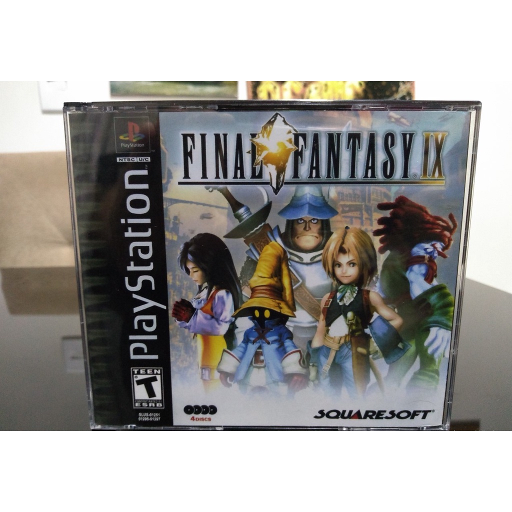 FINAL FANTASY IX 4 DISCS (Patch) PS1 - MIDIA PRETA