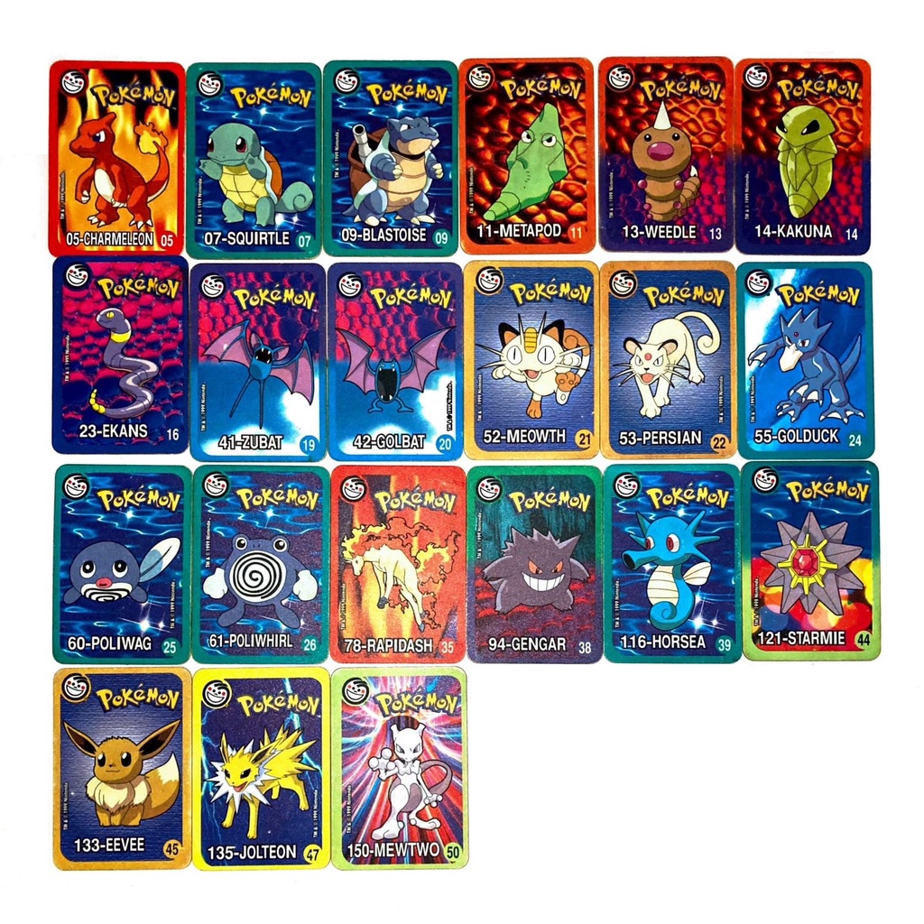 Cards Supercartas Pokémon Elma Chips - Originais de 1999
