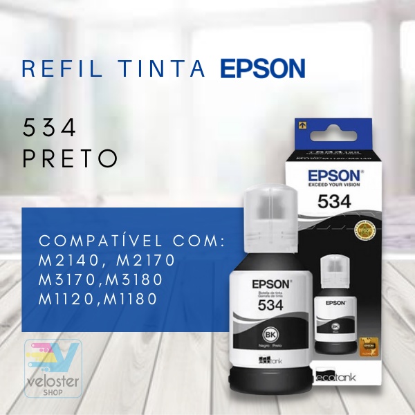Refil De Tinta Impressora 534 Preto Black 120ml | Shopee Brasil