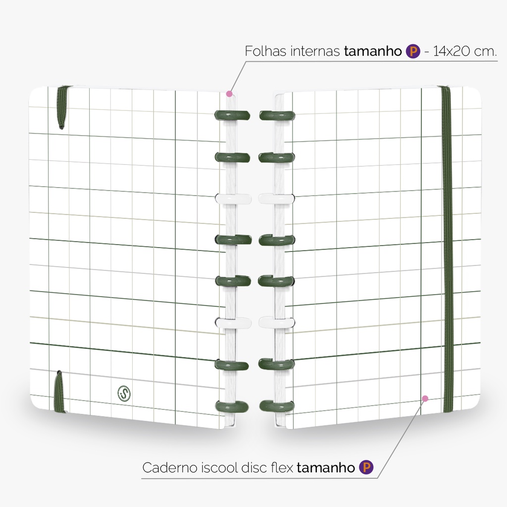 Caderno De Disco Criativo ISCOOL Pequeno 80 Folhas Pequeno Infinity ...