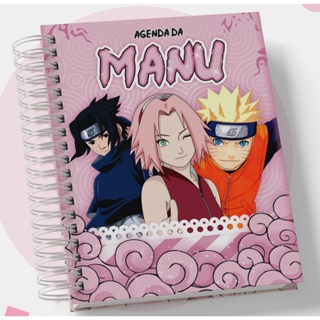 Combo Naruto Sakura: Agenda + Caderno 16x22cm Personalizado