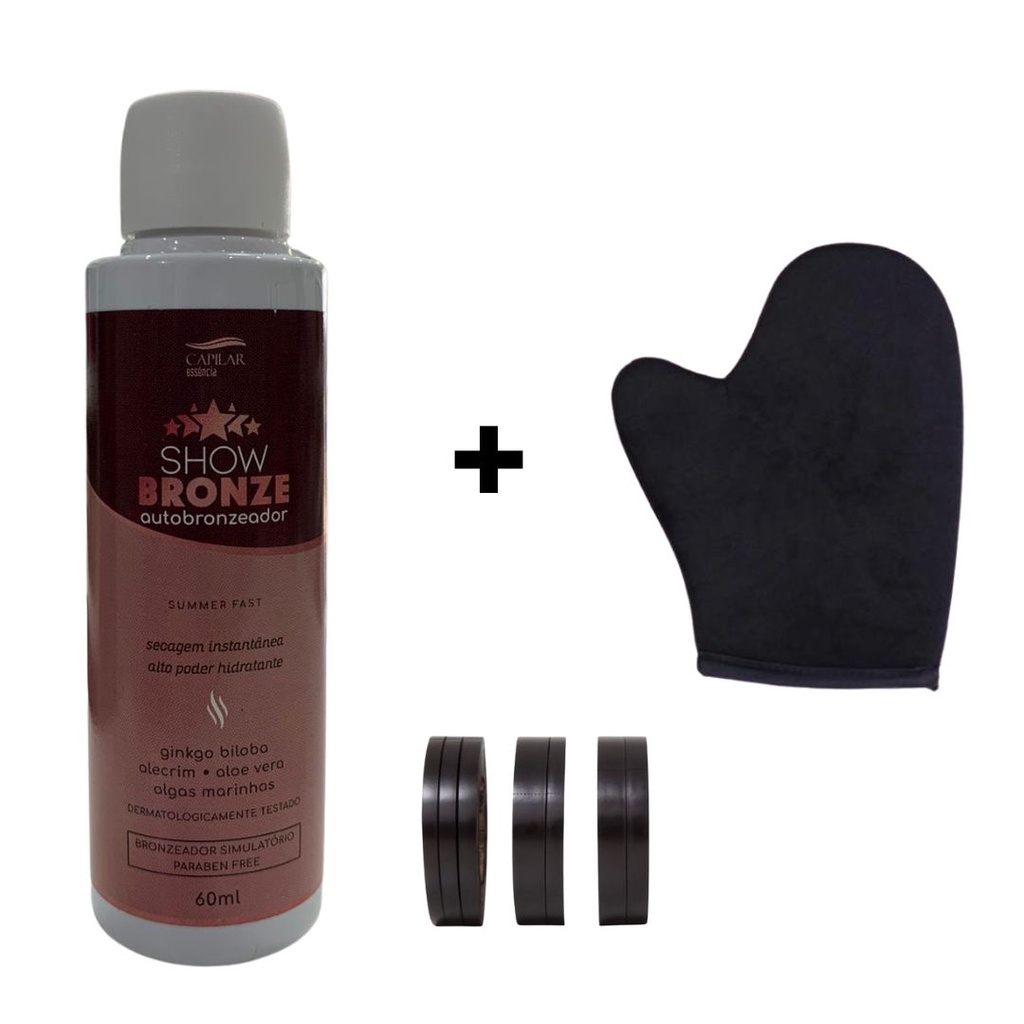 Autobronzeador Summer 60ml Bronze Sem Sol + Luva Aplicadora + 3 Fitas