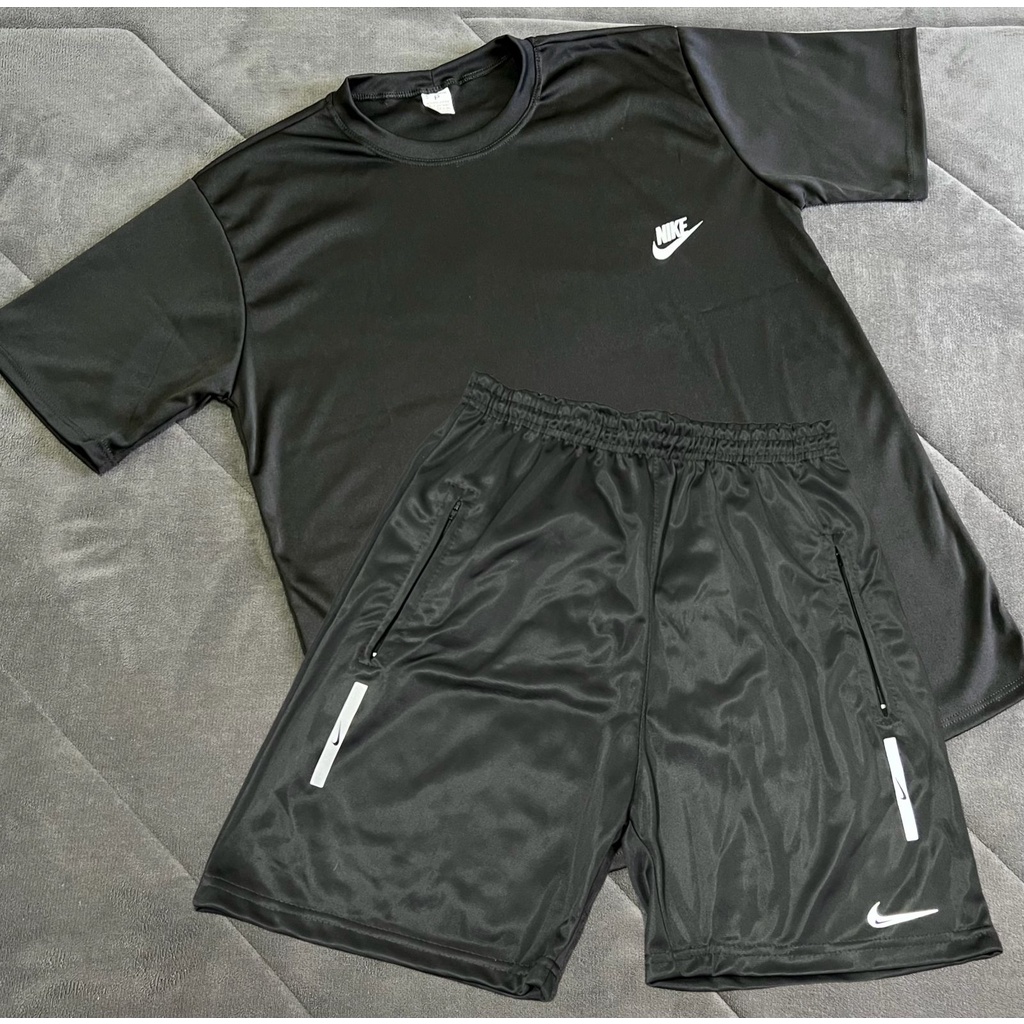 Conjunto Nike Masculino Camisa e Bermuda Preto e Branco