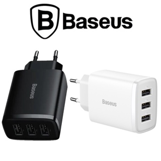 Carregador Baseus Compact - 3x USB 17W - Preto e Branco