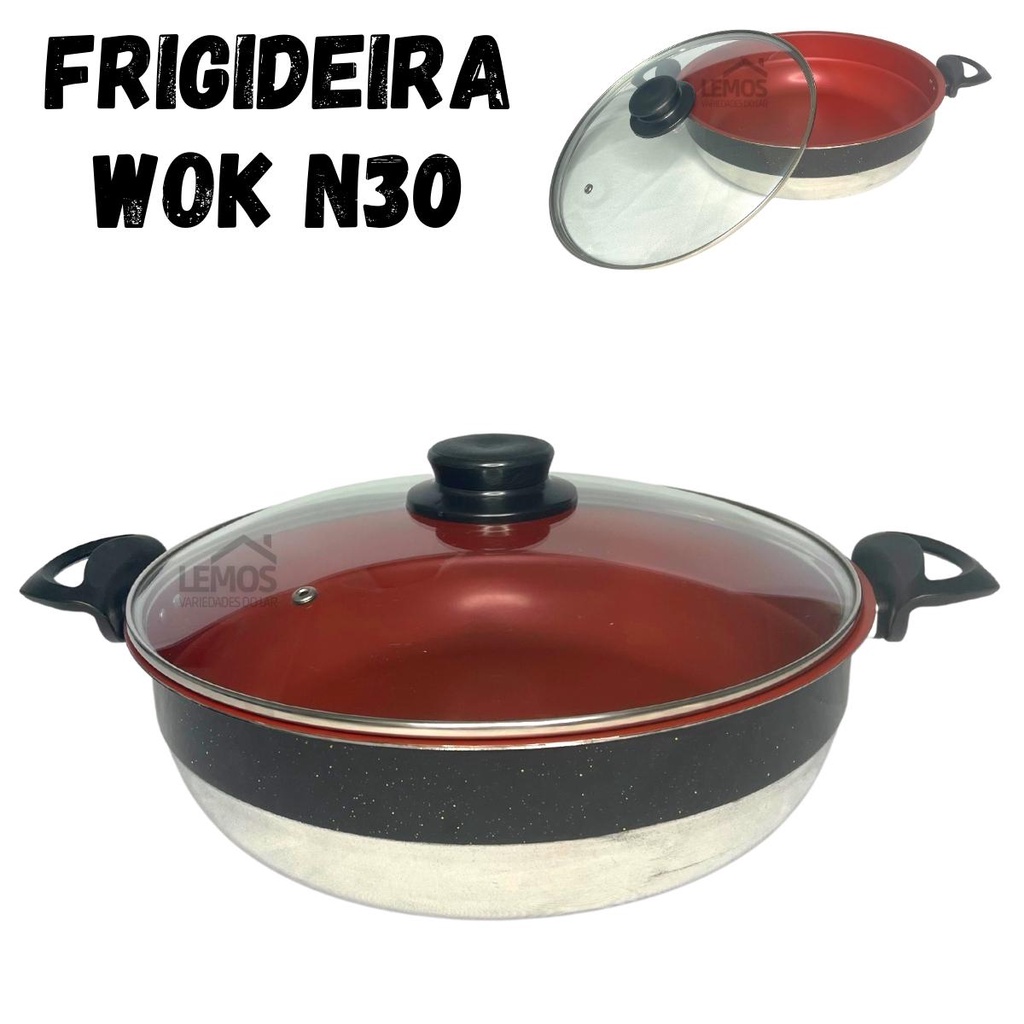 Frigideira Funda Antiaderente Teflon 24cm 2,2l Tramontina - Woks -  AliExpress