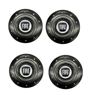Jogo 4 Calota Centrais Amarok Fiat Preto Aro 13 14 Uno Palio Punto Centro de Roda 4 Furos 4x100 