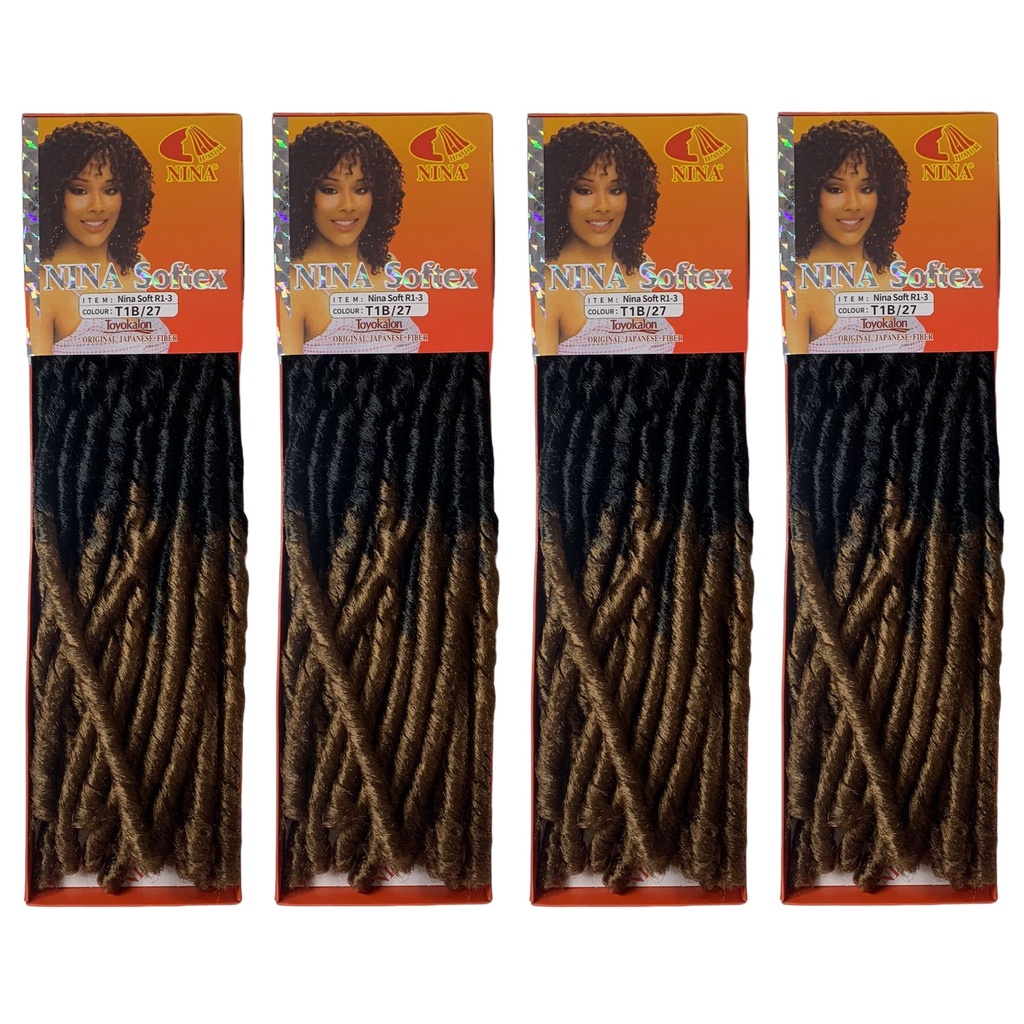 Kit 4 Cabelo Cacheado Nina Softex De Crochet Braid Original Direto
