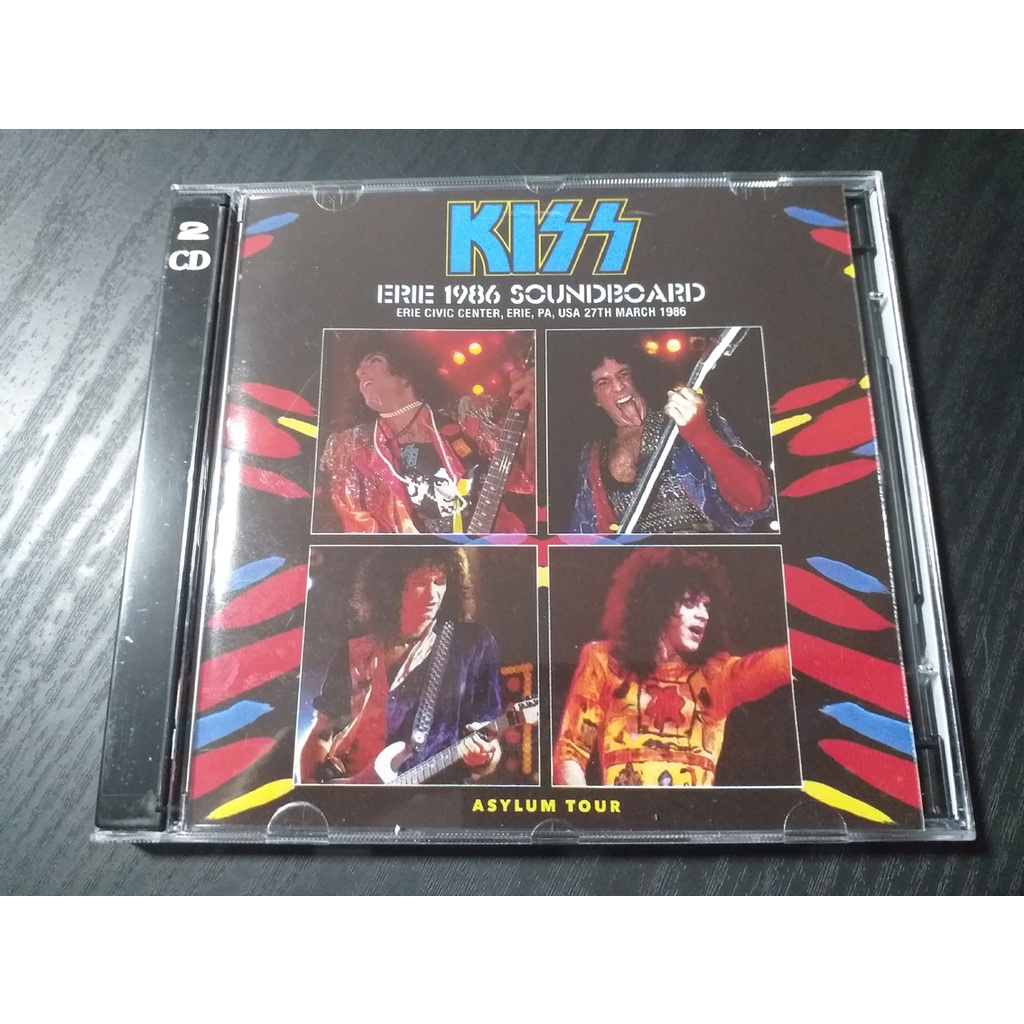 Kiss CD Duplo Live in Erie 1986 Soundboard Asylum Tour qualidade