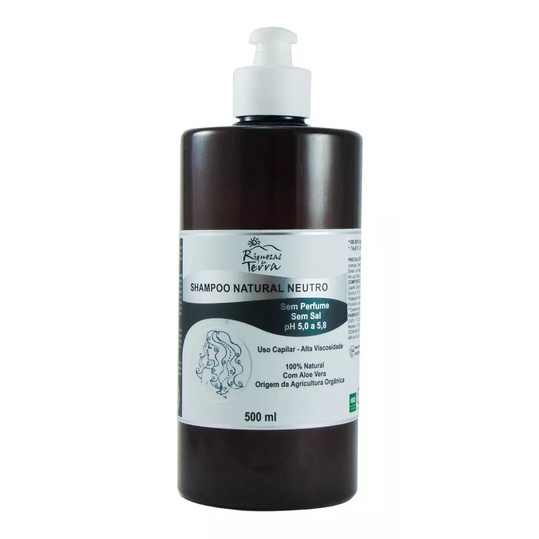Shampoo Neutro Orgânico Natural Vegan Sem Perfume Riquezas Da Terra 500ml
