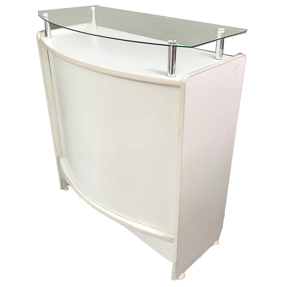 Balcão Central Para Loja Curvo Com Vidro - Expositor Lojas