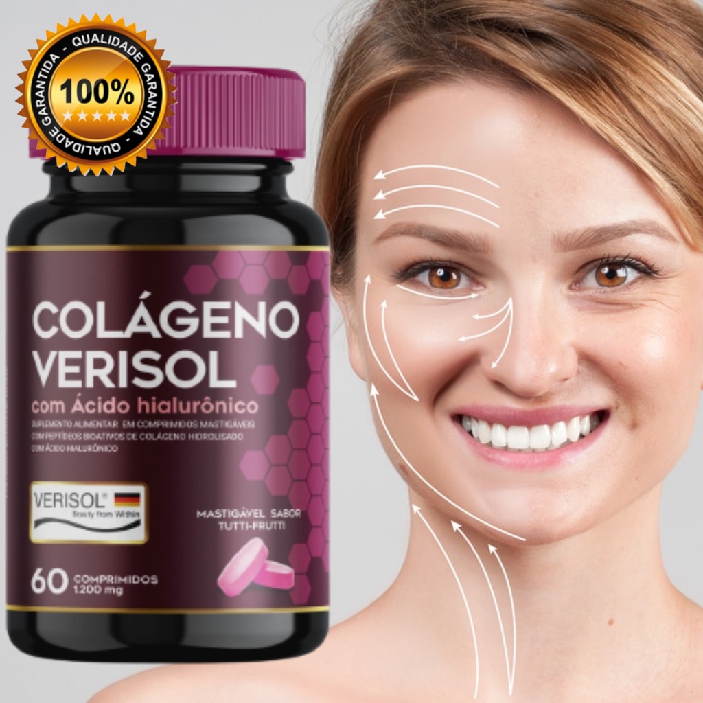 Colágeno Verisol Mastigável Sabor Tutti-Frutti 60 Comprimidos | Shopee ...