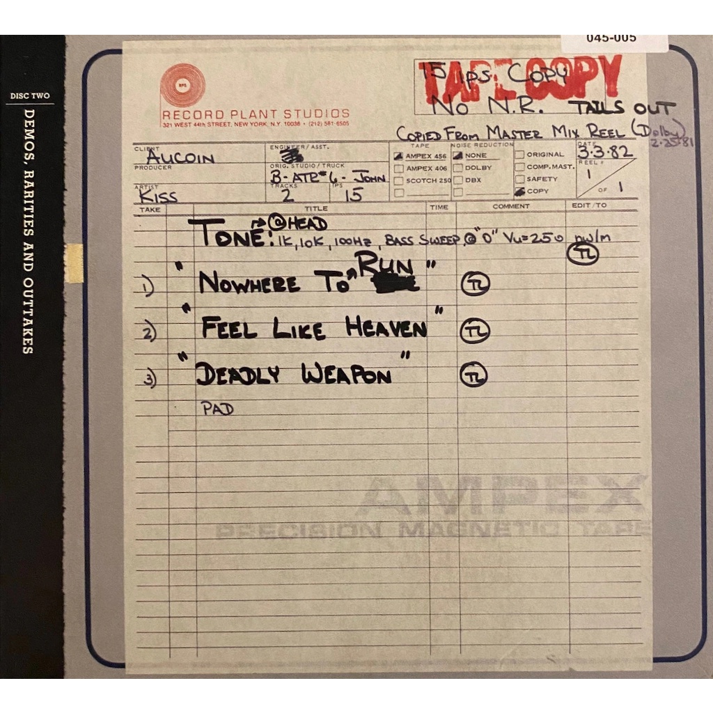 Kiss Creatures of the Night Demos,Rarities and Outtakes (2 CDs ...