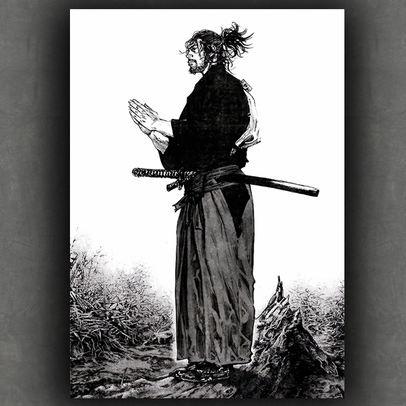 Vagabond, Mangá, Hqs, Takehiko, Série Mangá, CCXP 2022, Quadro Decorativo 30x20cm Mdf