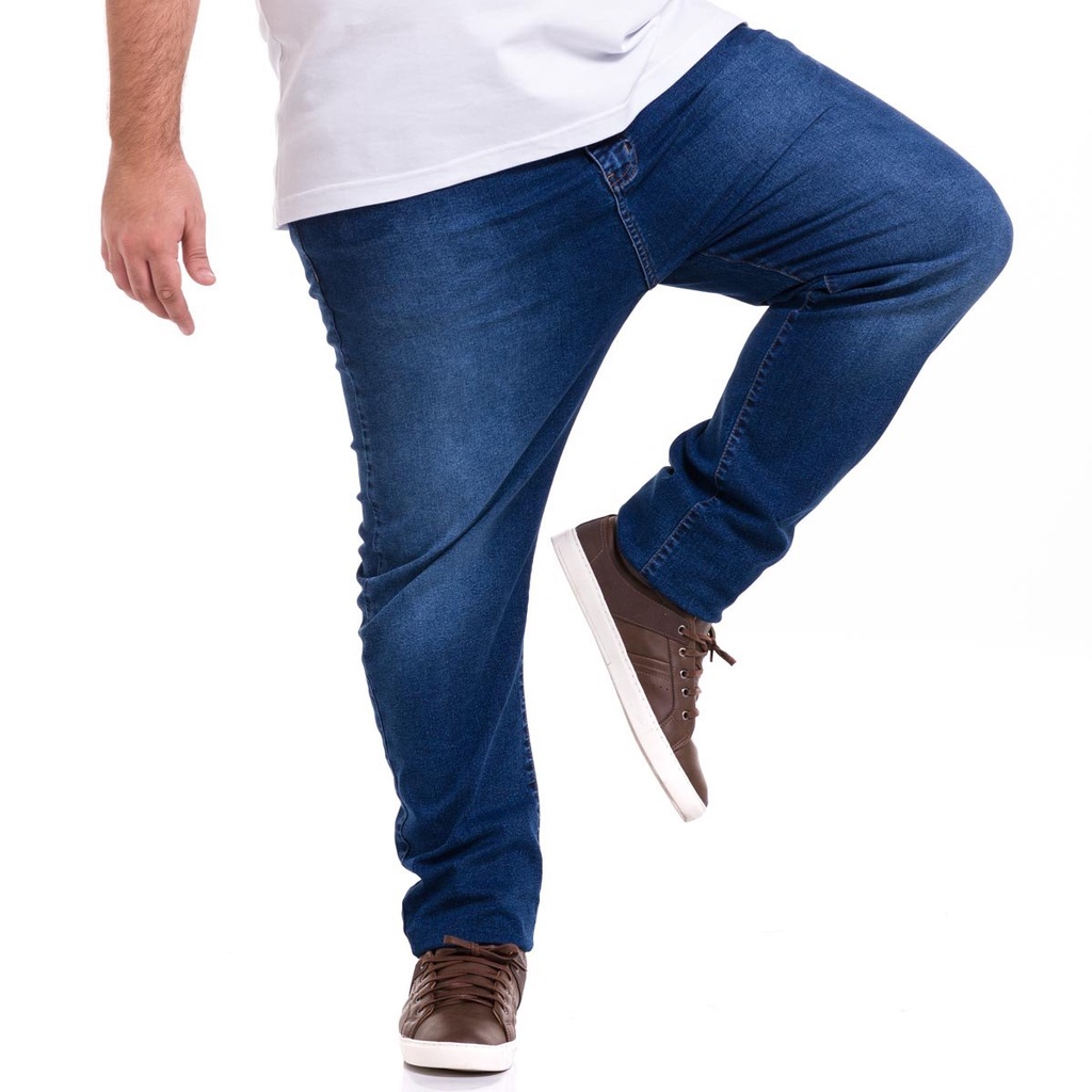 Calça Jeans Lycra Masculina Plus Size Tamanho Grande Pronta Entrega  Reforçada