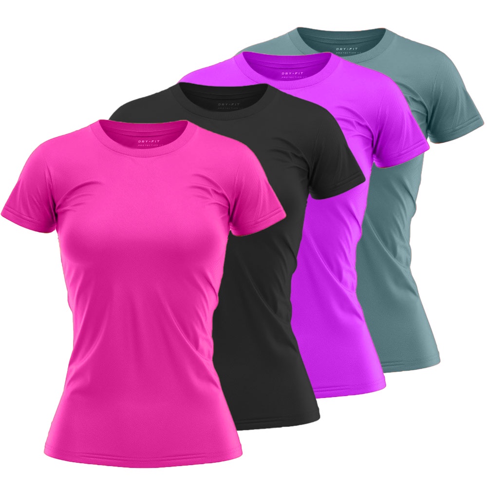 Blusa Baby Look Feminina de Academia camisetaTecido Dry Fit