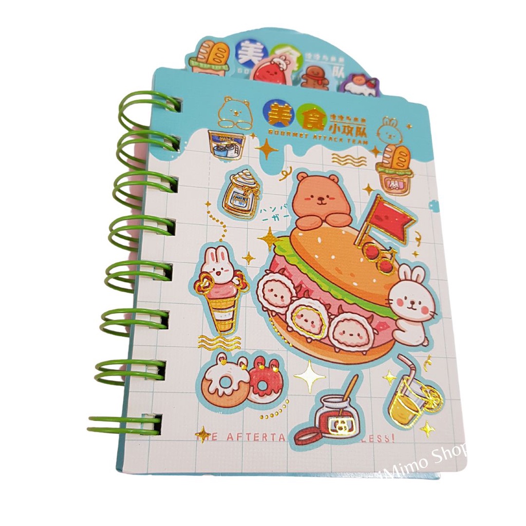 Caderno A5 Ursinhos Fofos Gourmet Attack Tem c/ 80fls