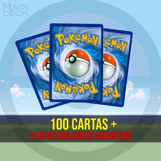 Lote 100 Cartas Pokemon + 2GX ou EX + Brinde