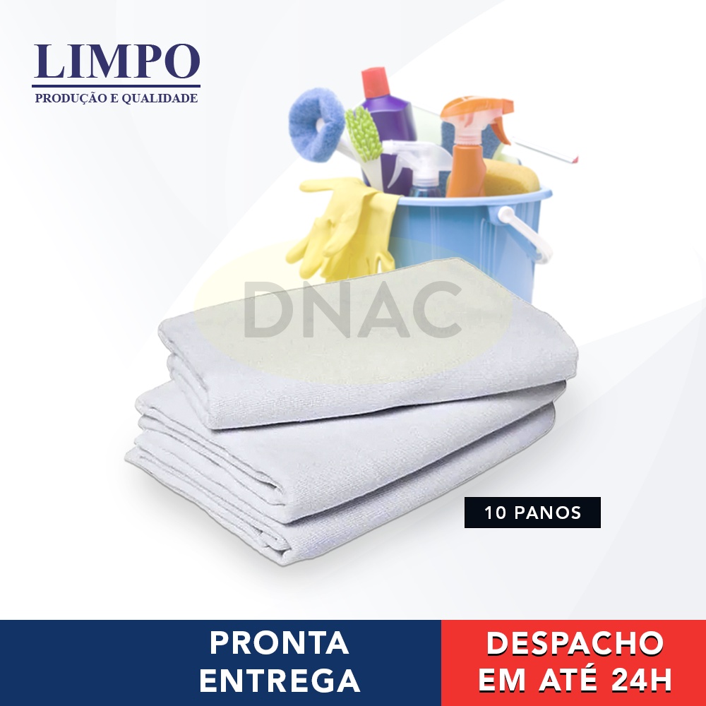 Kit 10 unidades Pano De Chão Branco Limpeza Diária 40x65cm Algodão  (Alvejado) - Cozinha Decorada - Pano - Magazine Luiza