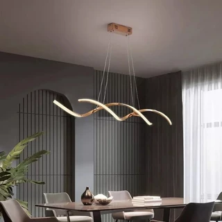 Lustre Pendente Led Espiral Ondular Dna Moderno Rose Gold 110V//220V