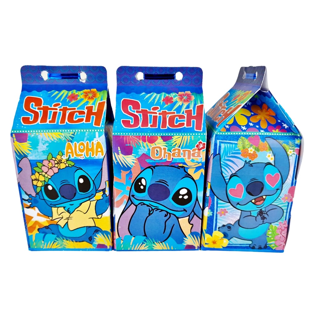 Stitch Caixa Milk Lembrancinhas Festa Fácil Decoração Festa Stitch - Pct com 10 unidades Ohana.