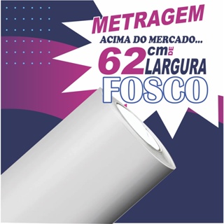 Adesivo de Envelopamento Branco Fosco 10 Metros x 62CM para envelopamento de móveis e geladeira carro moto parede transforme seu ambiente