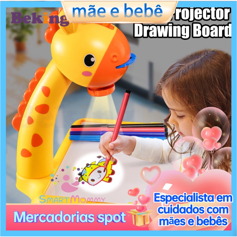 Mesa de pintura de projeção de bebê com Placa de mesa /brinquedos educativos para crianças Mesa bebê com Placa de mesa