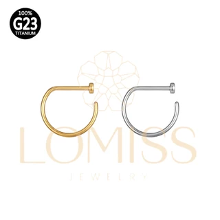 Piercing Nariz Septo Argola D-ring Titânio G23 Pvd《lomiss Piercing》