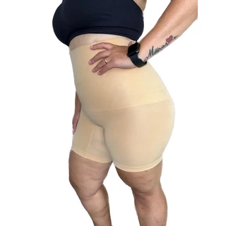 Cinta Shorts PLUS SIZE Segunda Pele Modeladora 4 Barbatanas de AÇO