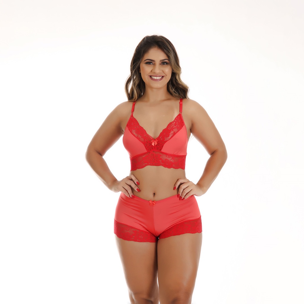 Baby Doll em Tecido e Renda COD:2493