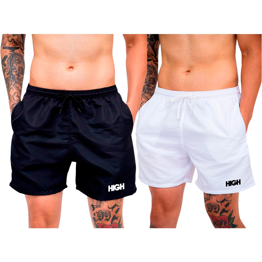 Kit 2 Bermudas Short Praia High Company Masculino Mauricinho Várias Cores Verão