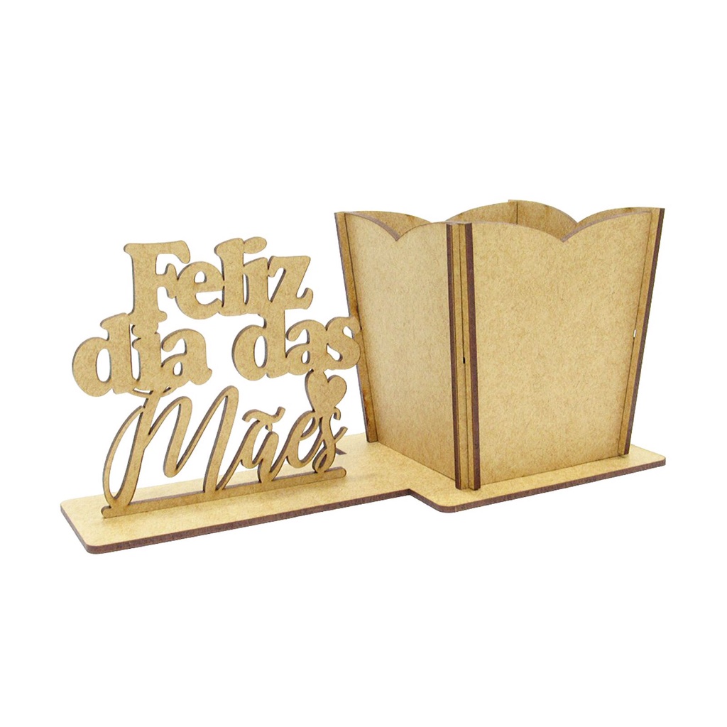 Cachepô Dia das Mães mdf Cru Lembranças Porta Lapis unitário em Oferta na Shopee
