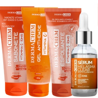 Kit Completo Skin Care Vitamina C Clareador Facial e Corporal