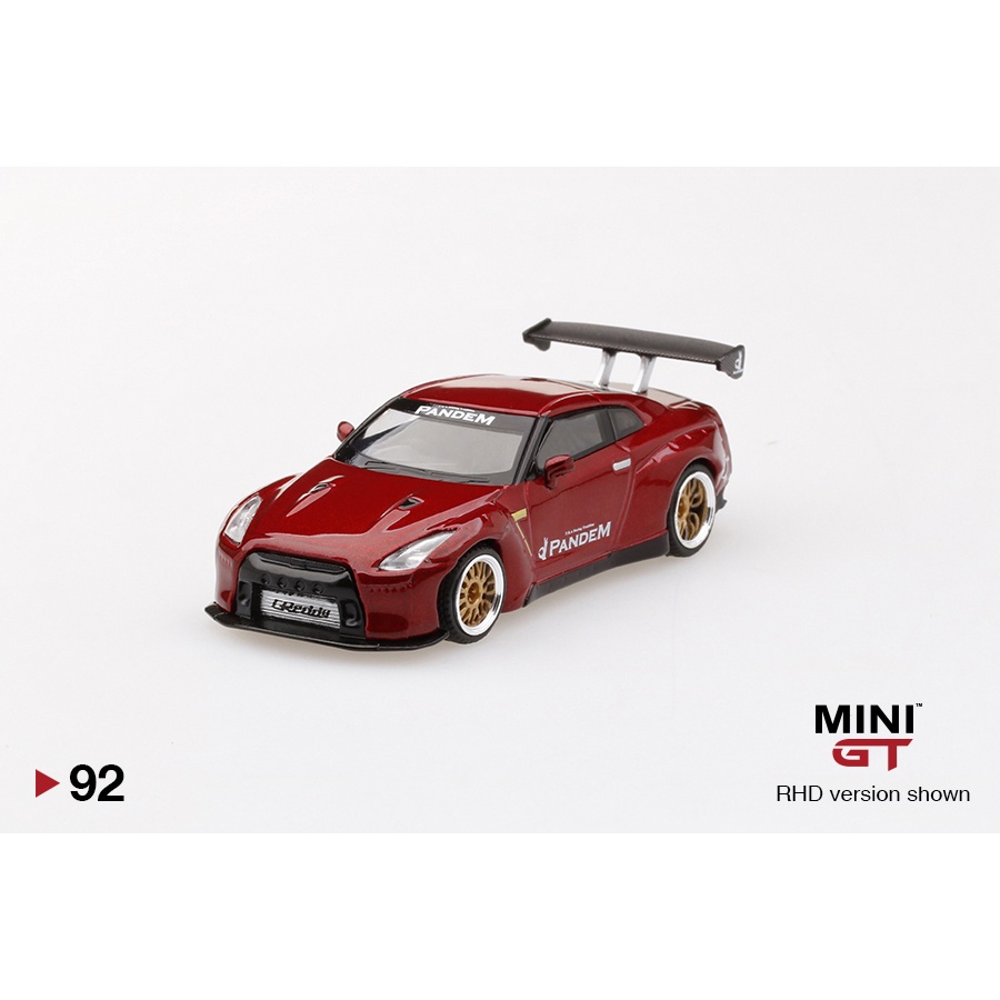 Mini GT MGT00092-R 92 Pandem Nissan (R35) Lava Red 1 : 64 Carro