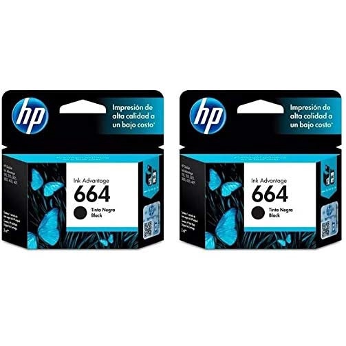 Kit 2 cartuchos HP 664 Pretos hp HP DeskJet 1115, HP DeskJet 2136 All-in-One, HP DeskJet Ink Advantage 2676, HP DeskJet 3636 All-in-One, HP DeskJet 3836 All-in-One, HP DeskJet 4536 All-in-One, HP DeskJet 4676 All-in-One