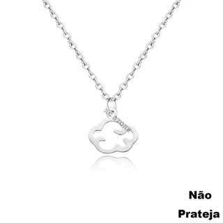 corrente banhado colar de nuvem masculino feminino em aço inox antialérgico não escurece estilo gargantilha choker naruto